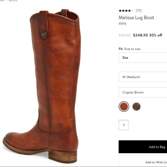 ⚡️SALE⚡️Frye Melissa Boot 7.5 Cognac - Picture 2 of 8